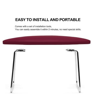 Small Nail Arm Rest Cushion - Portable Manicure Hand Rest for Salon & Home Use - Microfiber Leather - Dark Red - Buy Online on GoSupps.com