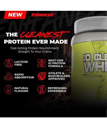 Enhanced Labs iO Clear Whey Protein Available in 3 Flavors 20 Servings 24g Protein per Serving (1 Tub Citrus Twist) Citrus Twist 1.29 Pound (Pack of 1) - Buy Online on GoSupps.com
