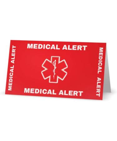 Medical Alert ID Wallet Card (5 Pack) with Emergency Contact Info for Medical Conditions - Buy Online on GoSupps.com