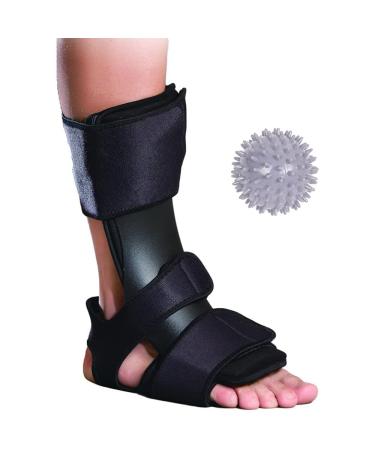 Orthomen Dorsal Night Splint for Plantar Fasciitis Pain Relief  Foot Drop Brace for Sleeping  and Achilles Tendon Stretcher Boot for Nighttime Ankle Dorsiflexion (S/M)