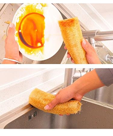 YEMTAL Natural Loofah Sponges - Organic Exfoliating Body Scrubber - 4 Pack - Buy Online on GoSupps.com