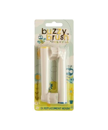 Jack N' Jill Buzzy Brush Kids Electric Toothbrush Replacement Heads - Gentle Cleaning Extra Soft Bristles Made for Tiny Teeth Rotary Design BPA Free - Kids Replacement Toothbrush Heads (Pack of 2) - Buy Online on GoSupps.com