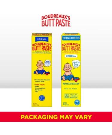 Boudreaux's Butt Paste Original Diaper Rash Cream 4 oz. Tube - Pack of 5 - Buy Online on GoSupps.com
