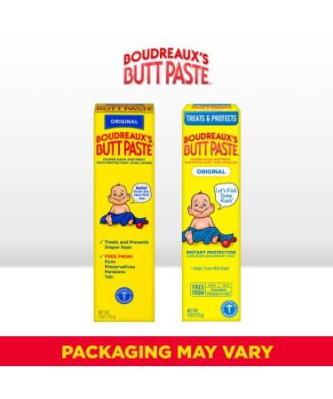 Boudreaux's Butt Paste Original Diaper Rash Cream 4 oz. Tube (Pack of 3) - Fast Acting Relief for Baby's Skin - Buy Online on GoSupps.com