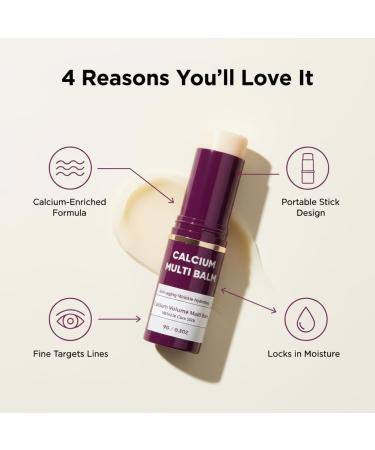 zowamap 2Pcs Calcium Volume Multi Balm Skincare Glow Multi Balm for Face Neck Anti Aging Firming Skincare Stick Moisture CalciumCollagen Stick for Face Eye Lip Neck Fine Lines - Buy Online on GoSupps.com