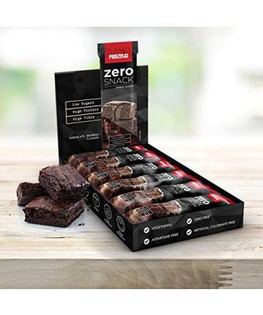 Prozis 12 x Zero Snack 35g Chocolate Brownie High Protein & Low Carbs & Sugar - Ideal for Weight Loss & Healthy Diets - Buy Online on GoSupps.com