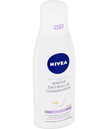Nivea Daily Essentials Sensitive 3-in-1 Micellar Cleansing Water | 200 ml Pack of 3 | Hydrate & Cleanse | International Shipping Available - Buy Online on GoSupps.com