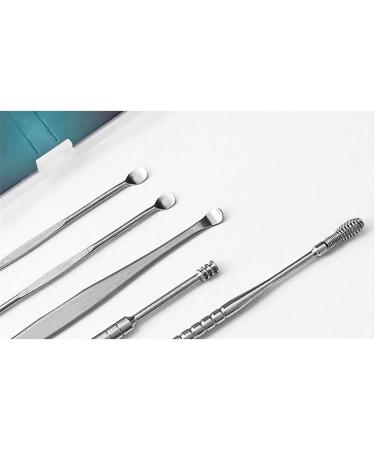FZZDP 5Pcs Stainless Steel Ear Wax Pickers Set - Earpick Wax Remover Curette & Cleaner Tool - Buy Online on GoSupps.com