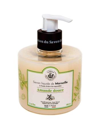 Liquid Soap with with organic olive oil 330 ml Sweet Almond - La Maison du Savon de Marseille