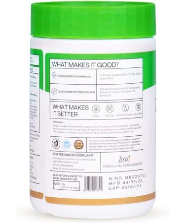 O Ziva Plant Based Glutathione Builder | Antioxidant Support & Skin Glow | Anti-Ageing Glutathione Tablets with Grapeseed Vitamins C & E Selenium | 60 Vegetarian Capsules - Buy Online on GoSupps.com