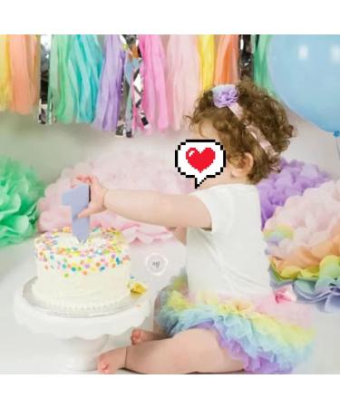 PythJooh Newborn Baby Girl Rainbow Tutu Bloomers Set 6-12 Months | Toddler Ruffle Pettiskirt with Headband and Nappy Cover | Photo Props for 0-2 Years - Buy Online on GoSupps.com