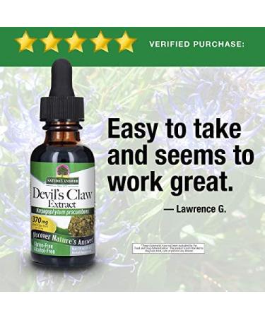 Nature's Answer Devil's Claw Extract - Alcohol-Free 370 mg, 1 fl oz | Natural Pain Relief - Buy Online on GoSupps.com