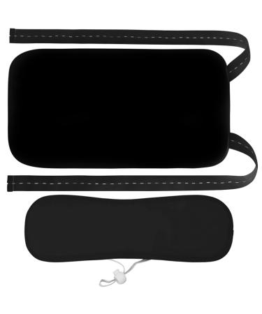 Castor Oil Pack Wrap Waist and Thyroid Neck Reusable Adjustable Soft for Liver Detox Aid Sleep Constipation Brown Buttons Buttons Brown