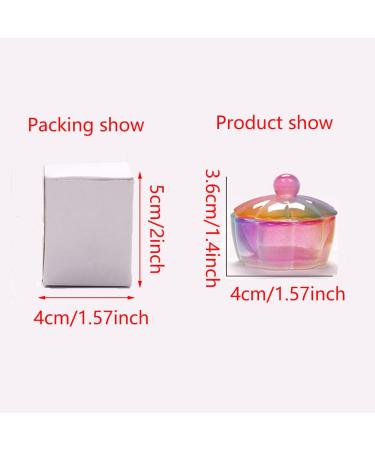 SUKPSY 2 Pcs Crystal Glass Dappen Dish Cup with Lid - Nail Art Acrylic Liquid Powder Dish Cup Glassware Set - Buy Online on GoSupps.com