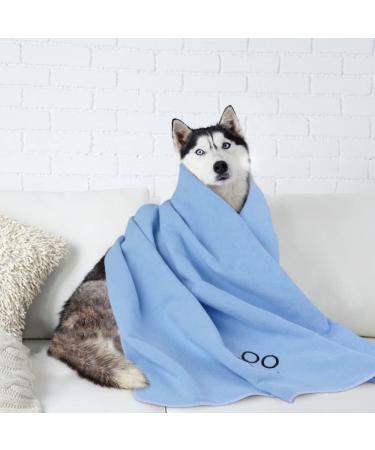 Buy Kinhwa Extra Absorbent XXL Dog Towel - Quick-Drying Microfiber for Dogs & Cats - Washable Durable Light & Dark Blue (76cm x 127cm) - Buy Online on GoSupps.com