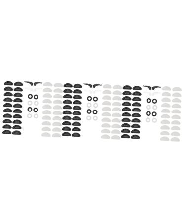 Minkissy nasal cushion 3 sets of anti-slip cover for Nh lle Anti-slip ring for glasses Anti-slip-hook NHAKEN ORD SILICON ORD SECONE Student Accessories Keading Glel Black Whitex3st 1.5x0.7cmx3PCs