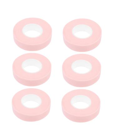 Mipcase 6 Rolls Grafting Eyelash Tape Breathable Eyelash Extension Tape for Makeup Grafting Eyelashes Grafting Tapes Nail Art Tools Medical Protective Agent Manicure Pink Non-woven Fabric