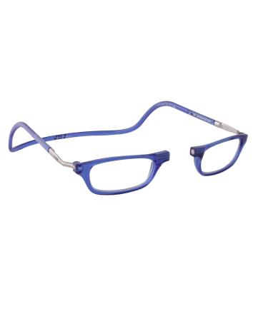 CliC Eyewear Men's Reading Glasses XL | Reading Glasses with Magnet | Reading Glasses Made of Polycarbonate | Flexible Presbyopia Glasses 3.5 Blue