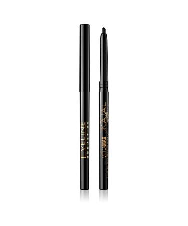 Eveline Cosmetics Mega Max Kajal - Black Automatic Eyeliner | Long-Lasting & Smudge-Proof | International Shipping Available - Buy Online on GoSupps.com