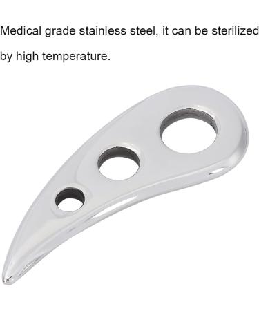Verdant Touch Gua Sha Plate | Stainless Steel Scraping Massage Tool | Pain Relief & Therapy | 15cm - Buy Online on GoSupps.com