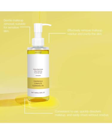 Calendula Face Cleansing Oil Calendula Cleansing Oil Korean Face Cleansing Oil Daily Makeup Removal Oil Cleanser Gentle and Light Not Tight Suitable for All Skin Types - Buy Online on GoSupps.com