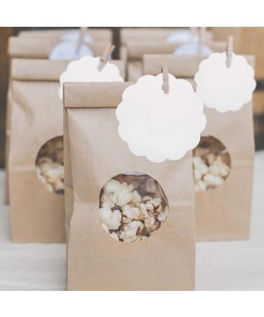 100PCS Scalloped Paper Gift Tags with Jute Twines - Perfect for Birthday Party, Weddings, Arts & Crafts (White) - Buy Online on GoSupps.com