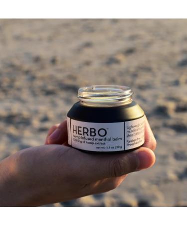 Herbo Menthol Body Balm - Organic Shea Butter & Hemp Moisturizer | Cruelty-Free Paraben-Free Body Cream for All Skin Types - 1.7 oz - Buy Online on GoSupps.com