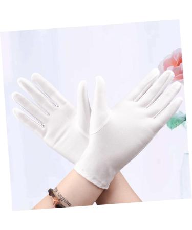 POPETPOP 3 Pairs Soft Stretchy Uniform Cotton Glove spa Glove Work Serving Industrial Formal Costume Working Glove White Miss Clothing Jewelry - Buy Online on GoSupps.com