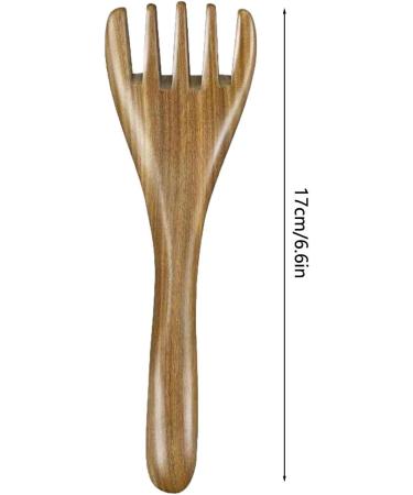 Wooden Five-Claw Massage Comb | Multi-Purpose Head Massage Tool for Hair Growth | Portable Gua Sha for Relaxation & Moisture Removal - Buy Online on GoSupps.com