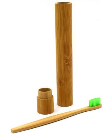 Eco-Friendly Bamboo Toothbrush Holder & Case - Travel-Friendly Toothbrush Container - Buy Online on GoSupps.com