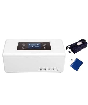Large Capacity Portable Insulin Refrigerated Box 2-8 C Car Insulin Cooler Medical Mini Refrigerator Suitable for Car/Travel/Aircraft White-A A White