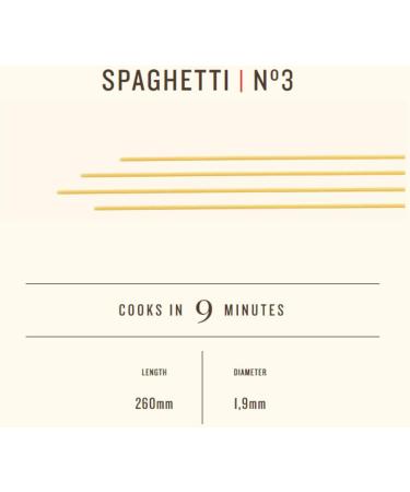 Rummo Spaghetti No. 3 Authentic Italian Pasta Made with Durum Semolina Wheat 500g (Pack of 1) - Buy Online on GoSupps.com