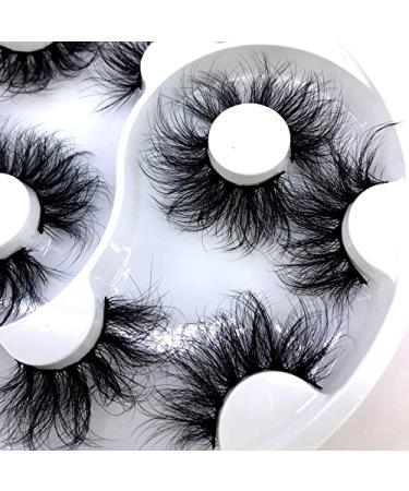 HBZGTLAD 2021 25mm 3D Faux Mink Eyelashes - 5 Pairs Handmade Long Thick Eye Lashes for Beautiful Makeup - Buy Online on GoSupps.com