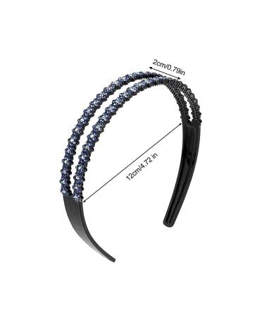 Colorful Crystal Rhinestone Headband Set - 3 Slipproof Hair Accessories for Women & Girls | Elastic Hair Bands in 3 Colors - Buy Online on GoSupps.com