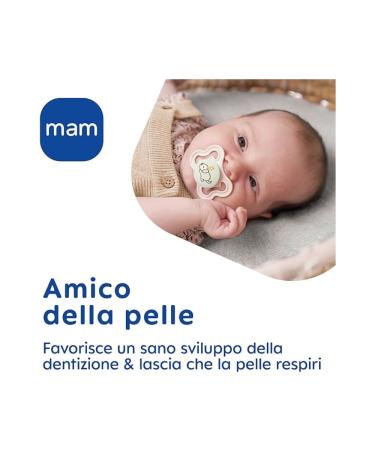 MAM Original Start NANO Pacifiers Set of 2 | Size 0-2 Months | Natural Rubber Teat | Organic Round | Pink | Ideal for Newborns - Buy Online on GoSupps.com