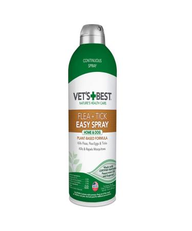 Vet's Best Flea and Tick Easy Spray | Flea Treatment for Dogs and Home | Flea Killer with Certified Natural Oils | 14oz