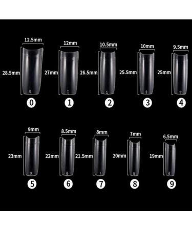 500 Pieces Acrylic Nail Tips - Transparent French Fake Nails - Perfect for Nail Art & Studios | Shop Now! - Buy Online on GoSupps.com