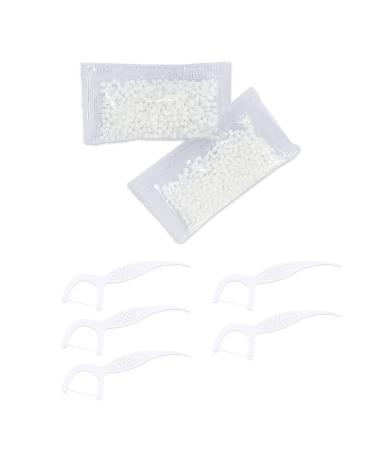 20 g of temporary tooth restoration beads with 5 dental floss sticks tooth filler replacement missing tooth stopper filling material for lack of denture errors