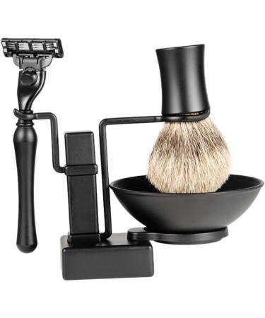 Minkissy Men's Shaving Set - Razor Shell Cup Brush Holder & Stand with Bowl - Premium Shaving Kit for Stylish Grooming - Buy Online on GoSupps.com