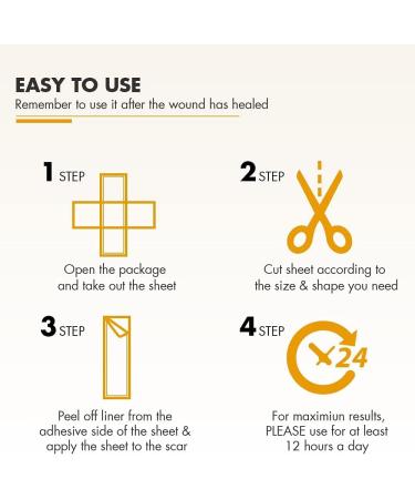 Silicone Scar Sheets 8 PCS Reusable Silicone Sheets for Scar Removal Professional Gel Scar Repair Treatment for Skin Trauma Surgery Burn Acne C-Section Scars White - Buy Online on GoSupps.com