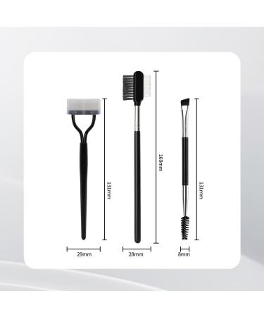 3 Pieces Eyelash Brush Set Duo Eyebrow Brush Eyelash Care Brushes for Eyebrows Professional Eye Makeup Tools - Buy Online on GoSupps.com