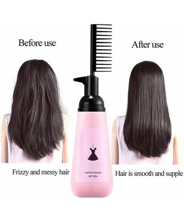 3-Second Hair Straightening Cream Straightening Cream for Smooth and Nourishing Hair for Dry Hair with Brush Light Fragrance & Suitable for All Hair Types - Buy Online on GoSupps.com