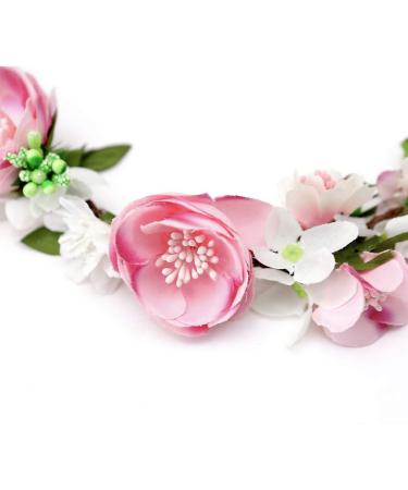 Winslet Flower Crown Headband - Adjustable Pink Hair Accessory for Women & Girls | International Shipping - Buy Online on GoSupps.com
