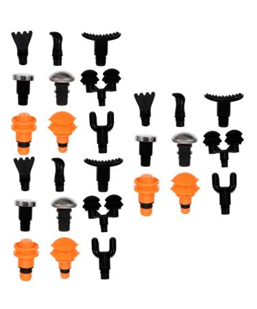 Frcolor 3 sentences 9 pieces massage head with fascia attachments for muscle massage devices massage replacement head blacki the black fascia massage head punch bodies deliveries tools