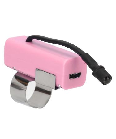 Ear Digging Tool Lamp Ear Wax Removal Tool Small Thumb Wearing Rechargeable Moderate Brightness Light Chips Ear Digging Light Chips for Woman Man(Pink)