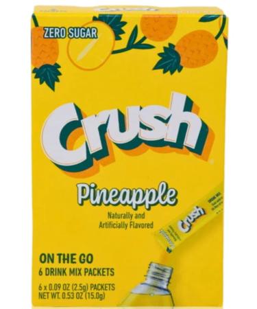 Crush Sugar Free Pinapple : Low Carb Zero Sugar Drink Mix - 3 boxes of 6 packs - 3 box of Pinapple Crush- Sugar Free Drink Mix - Keto Drink Mix Zero Guilt! Low Carb Zero Sugar Drink Mix - Comes with 2 Paper Straws and 1 Exclusive PALiSOL CREATiONS Sticker
