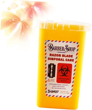 FRCOLOR Mini Waste Bucket - 2 Pack Razor Blade Disposal Container for Hairdressers Travel and Needle Filling - Compact & Safe Waste Management - Buy Online on GoSupps.com