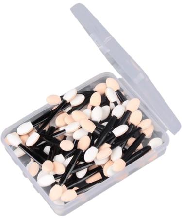 SOESFOUFU 100 Pcs Cosmetic Double Head Eyeshadow Makeup Eyeshadow Eyeliner Brushes Eyeshadow Brush Size 2 Black - Buy Online on GoSupps.com