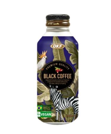Boisson Caf Premium Doux Noir et Caf Noir OKF 390ml/Bouteille - Offres de 5 10 et 20 Bouteilles - Livraison Gratuite France (5 bouteiles Black coffee) Black coffee 390 ml (Lot de 5)