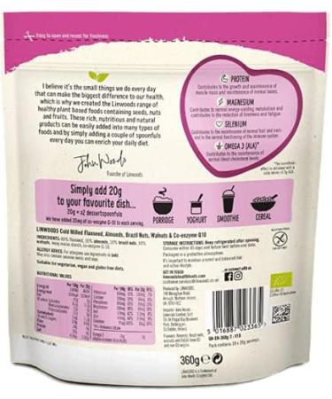 Linwood Molded Flax Seed Almonds Brazil Nuts & Q10 (Pack of 10) - Buy Online on GoSupps.com